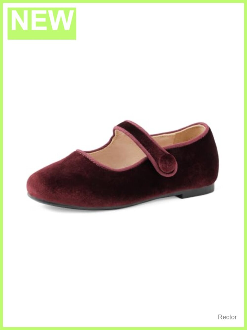 Toddler Girls Mary Jane Ballet Flats Velvet Memory Foam Comfort